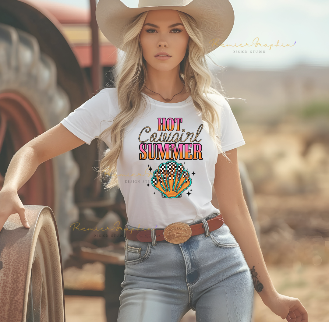 Hot Cowgirl Summer Hot Peel Transfer