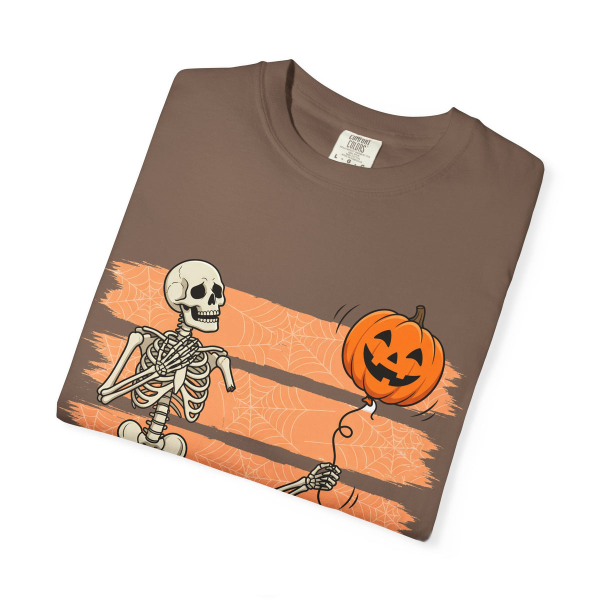 Halloween Skeleton T-Shirt — 'Well, shit...' Pumpkin Balloon Graphic