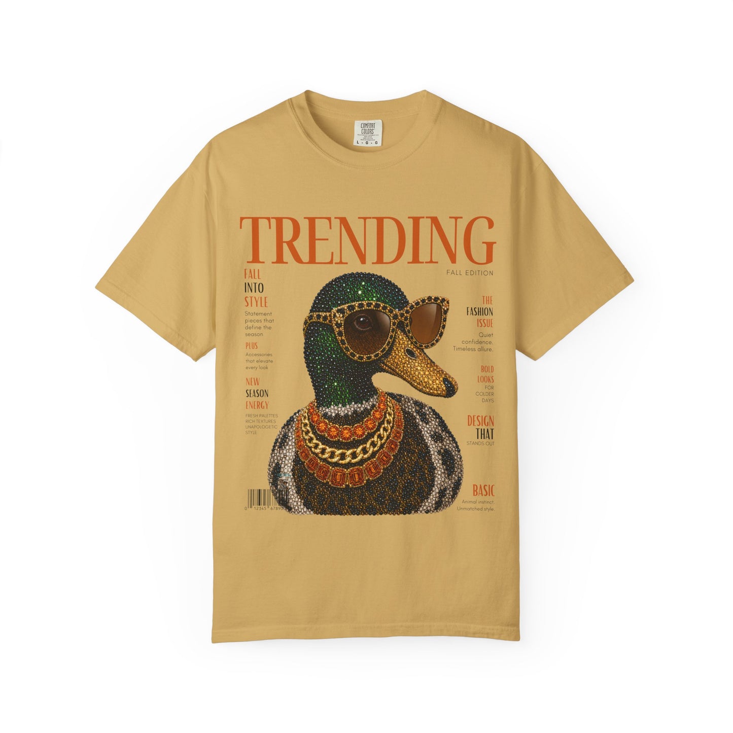 Trending Duck Graphic T-Shirt — Vintage Fashion Magazine Style Tee