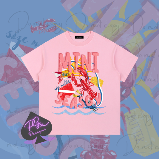 PINK LOBSTER MINI SEASON Vintage Wash Cotton T-Shirt