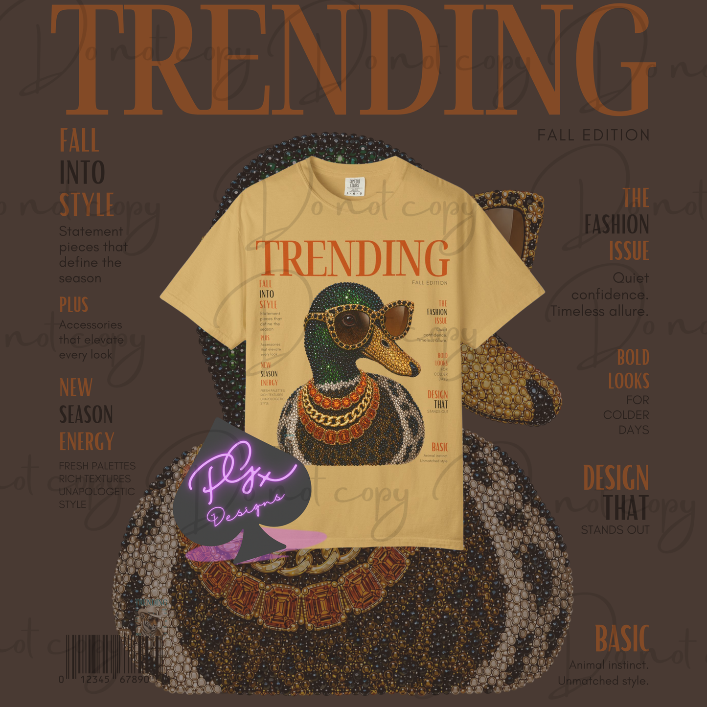 Trending Duck Graphic T-Shirt — Vintage Fashion Magazine Style Tee