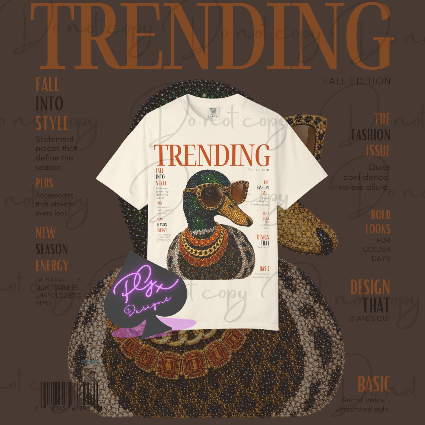 Trending Duck Graphic T-Shirt — Vintage Fashion Magazine Style Tee