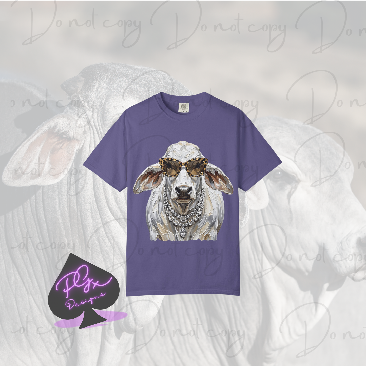 Cow With Shades Graphic T-Shirt