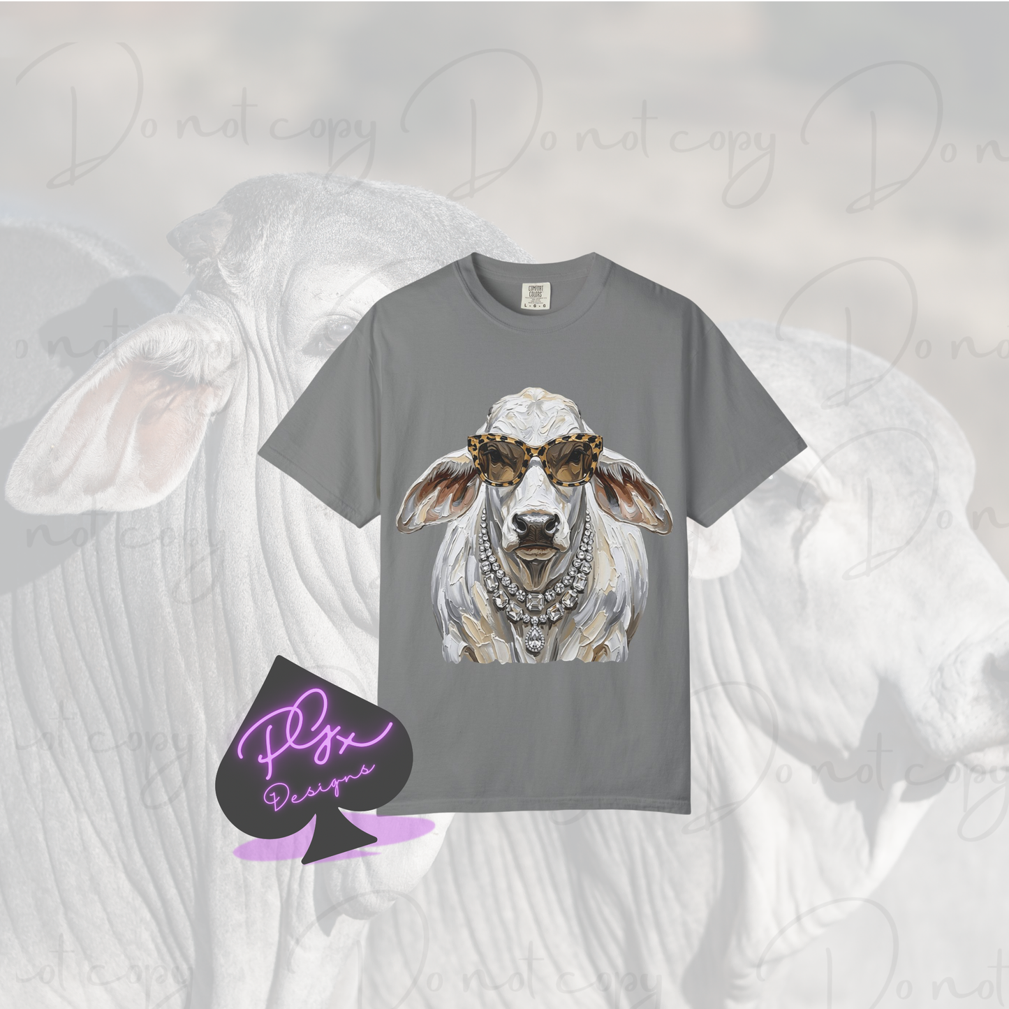 Cow With Shades Graphic T-Shirt