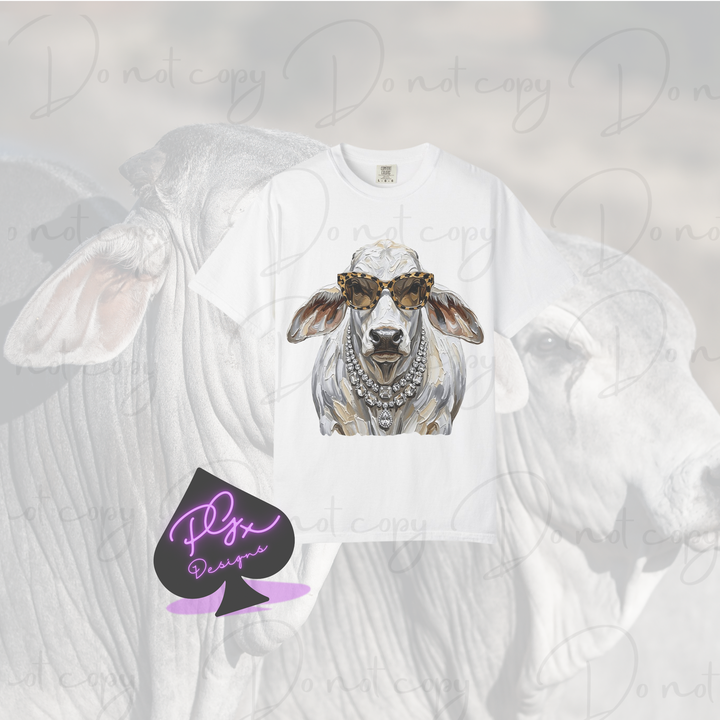 Cow With Shades Graphic T-Shirt