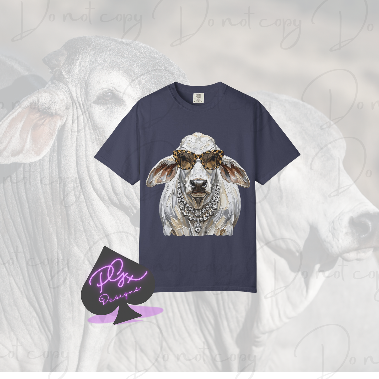 Cow With Shades Graphic T-Shirt