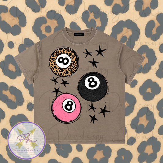EIGHT BALL TRIO Vintage Wash Cotton T-Shirt