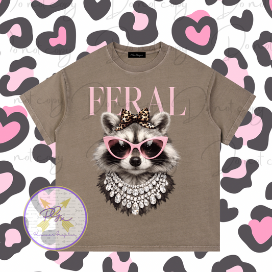 LUXURIOUS BUT FERAL Vintage Wash Cotton T-Shirt