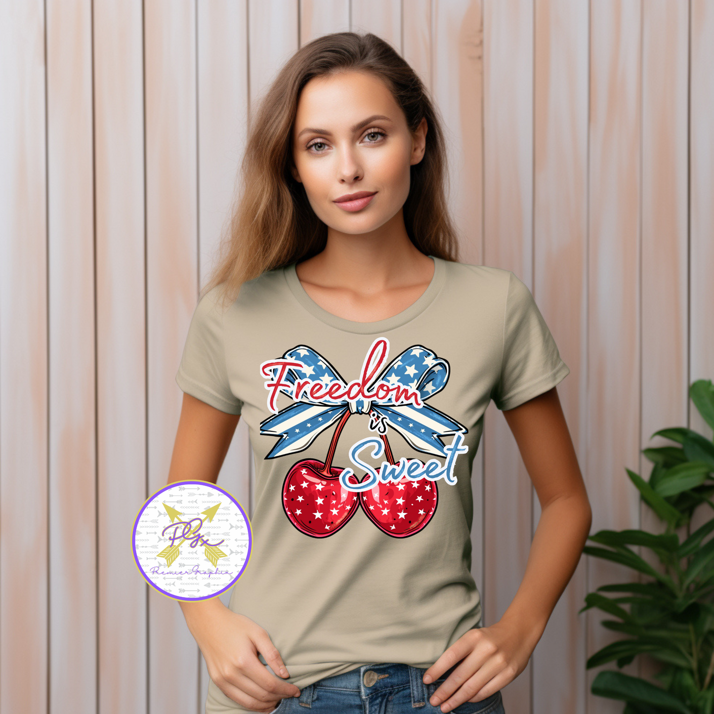 Freedom is Sweet Cherries RWB  Instant Download