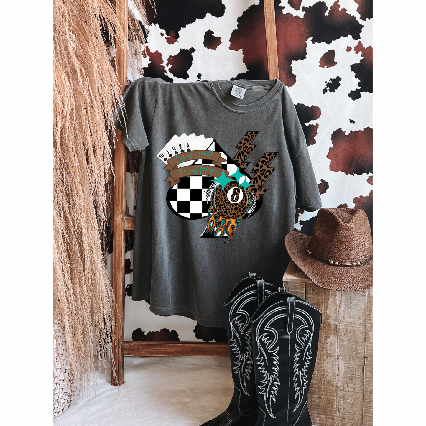 LIFE IS A GAMBLE GRAPHIC T-SHIRT